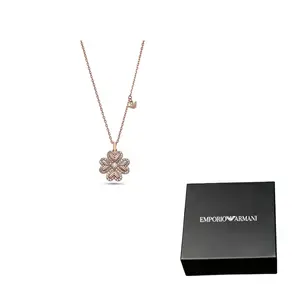 Ожерелье из стерлингового серебра 925 пробы с розовым золотом EMPORIO ARMANI, розовое золото