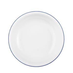 Компактная суповая тарелка с синим краем, 22 см Seltmann Weiden, белый синий