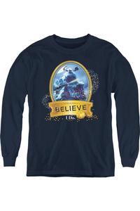 Футболка с длинным рукавом Polar Express True Believer для детей Gildan, темно-синий