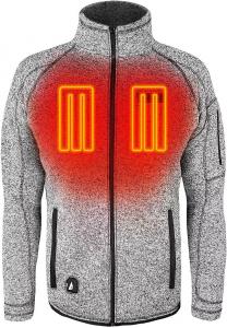 Мужская куртка-свитер ActionHeat с подогревом на батарейках 5 В, серый