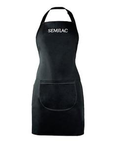 Черный фартук с белым логотипом Semilac