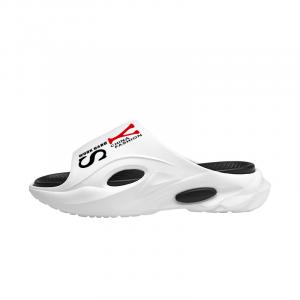 NANJIREN EVA вырез бесшумные устойчивые к запаху, износостойкие, быстросохнущие амортизирующие слайдеры унисекс белый черный, цвет White Black