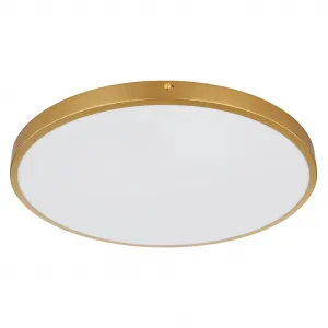 Потолочный светильник LED TIBEY LED-модуль 1 шт. Теплый белый свет, круглая потолочная лампа, гостиная, коридор, диаметр 45 см Globo Lighting, Messingfarben matt