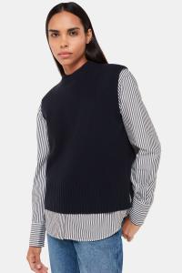 Майка без рукавов из синей шерсти Whistles, синий