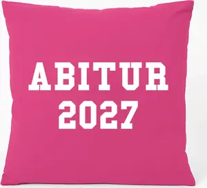 Подушка на диван Huuraa, подарок на выпускной 2027, 40x40 см, с наполнителем из хлопка цвета фуксии, сувенир на выпускной 2027 Hellweg Druckerei