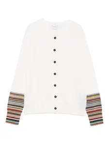 Кардиган с отделкой фирменной полоской Paul Smith, бежевый