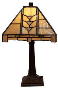 Настольная лампа Тиффани Clayre & Eef Tischlampe Xia, бежевый - стекло - 23 x 38 x 23 см