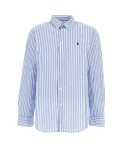 Спортивная рубашка в вертикальную полоску Polo Ralph Lauren, синий