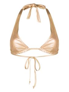 Forte Forte бикини с вырезом халтер и эффектом металлик, золотой