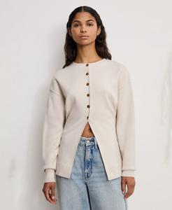 Женский кардиган с круглым вырезом и длинными рукавами Good American, Light Taupe