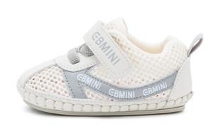 Скользостойкие противоударные амортизирующие износостойкие низкие предходовые ботинки и носочные туфли для малышей EBMINI, бежевый/серый