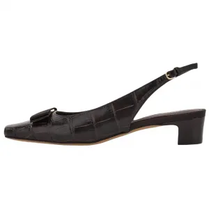 Туфли-лодочки Vara Block Heel на каблуке 3 см женские black Ferragamo, Original Shoe Box Included