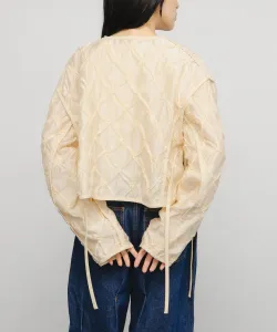 Короткая куртка со сборками Kbf, цвет Ivory