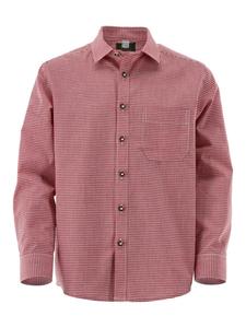 Детская традиционная рубашка Preva средне-красного цвета OS-Trachten