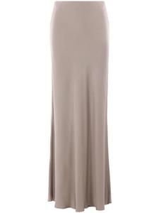 Юбка-русалка из атласа Brunello Cucinelli, нейтральный