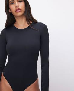 Женский корректирующий боди с круглым вырезом, стандартные и большие размеры Good American, Black