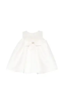 Платье без рукавов с бантом Miss Blumarine, бежевый