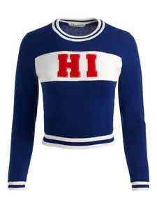 Свитер с аппликацией Alice + Olivia, синий