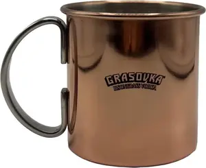 Кружка Grasovka Bisongrass Vodka Moscow Mule - коктейльная кружка медного цвета, не калиброванная Mixcompany