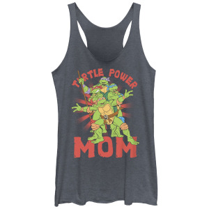 Майка с графическим рисунком для юниоров Teenage Mutant Ninja Turtles Turtle Power Mom Tri-Blend Racerback Graphic Tank Licensed Character