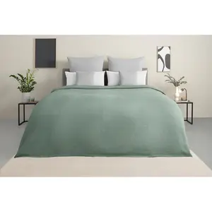 Покрывало для дома Tagesdecke Mira, легкое покрывало из 100% хлопка, однотонное, без наполнителя My Home, Jade