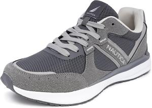 Мужские кроссовки Nautica для бега, спортивные, модные, с шнуровкой, мягкие для тренировок, тенниса - с амортизацией, дышащие, легкие и удобные, серый/угольный