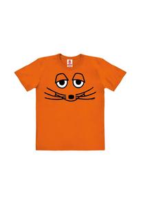 Футболка органическая детская шоу с мышкой - лицо мышки Logoshirt, оранжевый
