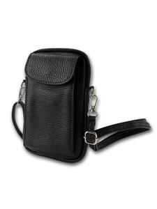 Кожаная сумка через плечо, сумка Toscanto, черная, примерно 12 см Toscanto