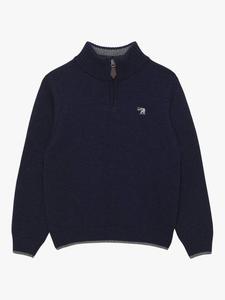 Детский полувер Calum из смесового кашемира Trotters, Navy