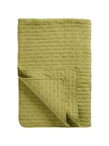 IB Laursen Хлопковое стеганое одеяло с вышивкой крестиком травянисто-зеленого цвета