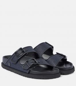 Сандалии из рафии Arizona Luxe Birkenstock 1774, черный