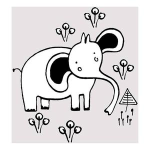 Фреска Komar Scribble Elephant, черно-белый