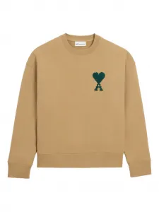 Толстовка с вышитой монограммой Ami de Coeur Ami Paris, бежевый