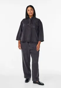 Джинсы свободного кроя с эластичной окантовкой Zizzi, Grey Denim