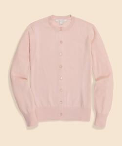 Кардиган с круглым вырезом из хлопка Supima