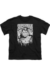 Футболка с коротким рукавом Superman Super Metal для детей Gildan, черный