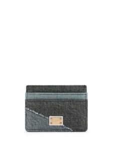 Dolce & Gabbana картхолдер в технике пэчворк с логотипом, синий