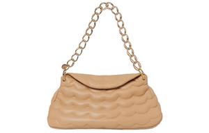 Chloe Juana Стеганая Кожаная Сумка на Одно Плечо Среднего Размера Женская Бежевая Chloé