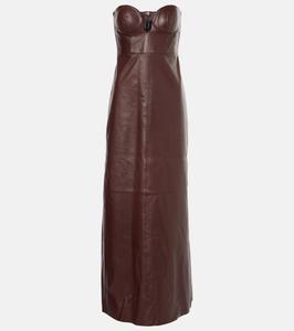 Кожаное платье миди Dodo Bar Or, Bordo