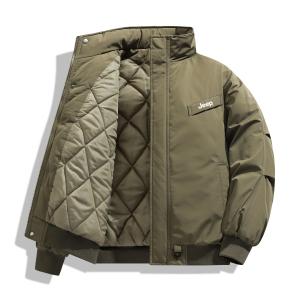 Пуховик Unisex Stand Collar Moderate Jeep, army зеленый