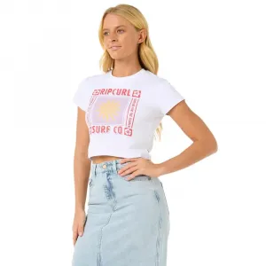 Футболка с коротким рукавом Rip Curl Cala Fitted, белый
