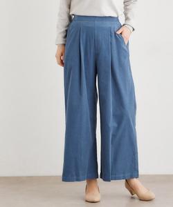 Полуширокие брюки из тонкого ребристого вельвета