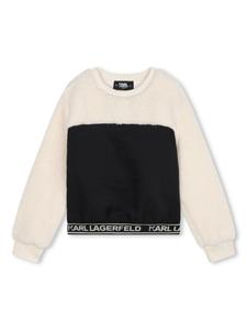 Karl Lagerfeld Kids толстовка с искусственным мехом, белый