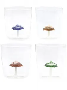 Бокалы-тумблеры с 3D-детализацией (набор из четырех) Cu I Seeyou, мультиколор