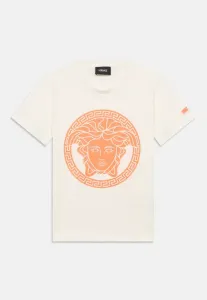 Футболка унисекс с принтом медузы Versace, Bianco/Arancio