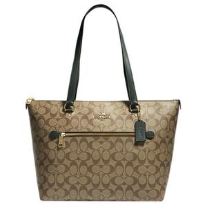 COACH Женская сумка-шоппер из галерейного холста с кожаными вставками