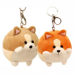 Милый плюшевый корги щенок кукла плюшевый брелок 10см высота OU DI PIG, Brown+Coffee