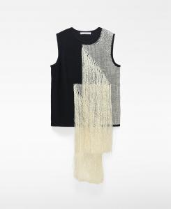 вязаный топ с бахромой