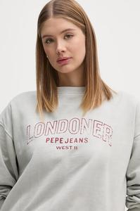Хлопковая толстовка FIORELINA Pepe Jeans, серый