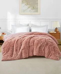 Мягкое одеяло с наполнителем, имитирующим пух, размер King Unikome, розовый